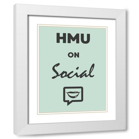 HMU White Modern Wood Framed Art Print with Double Matting by Prime, Marcus