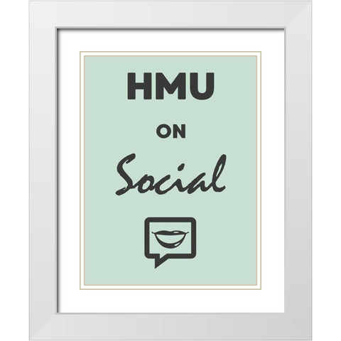 HMU White Modern Wood Framed Art Print with Double Matting by Prime, Marcus