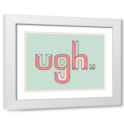 UGH White Modern Wood Framed Art Print with Double Matting by Prime, Marcus