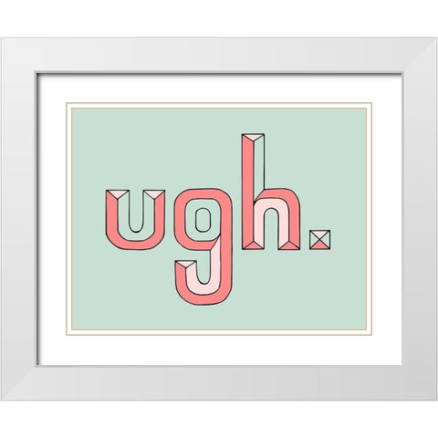 UGH White Modern Wood Framed Art Print with Double Matting by Prime, Marcus
