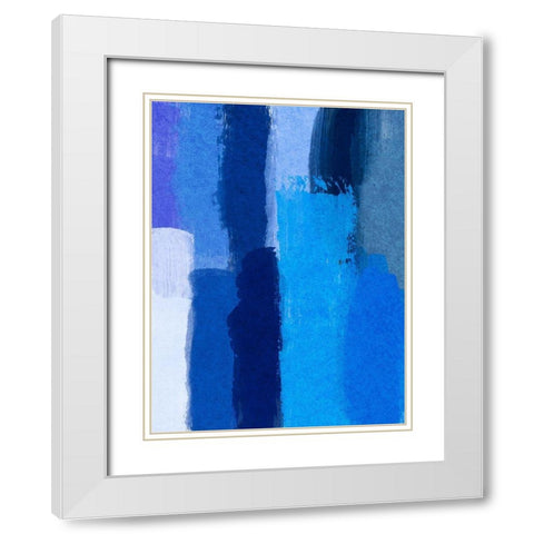 Indigo Run White Modern Wood Framed Art Print with Double Matting by Prime, Marcus