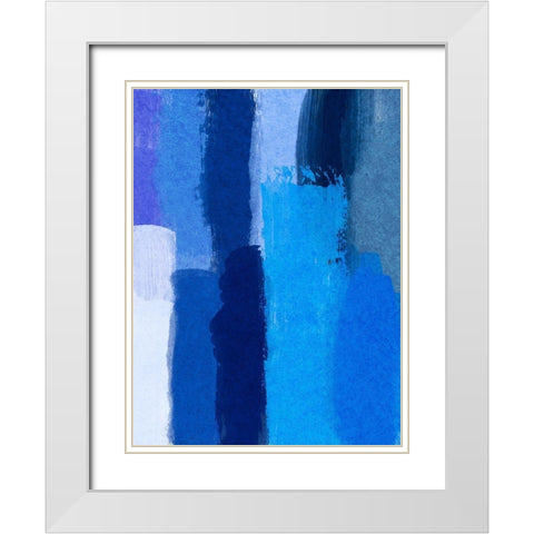 Indigo Run White Modern Wood Framed Art Print with Double Matting by Prime, Marcus