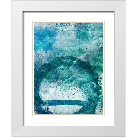 Distressed Ocean 1 White Modern Wood Framed Art Print with Double Matting by Prime, Marcus