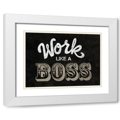 Work Boss White Modern Wood Framed Art Print with Double Matting by Prime, Marcus