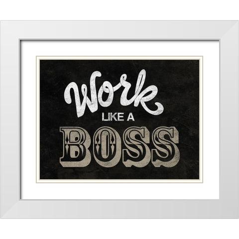 Work Boss White Modern Wood Framed Art Print with Double Matting by Prime, Marcus