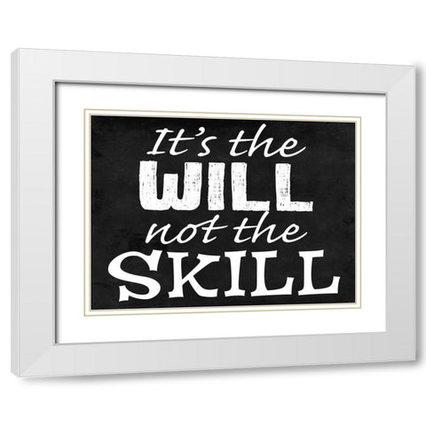 Will Skill 2 White Modern Wood Framed Art Print with Double Matting by Prime, Marcus