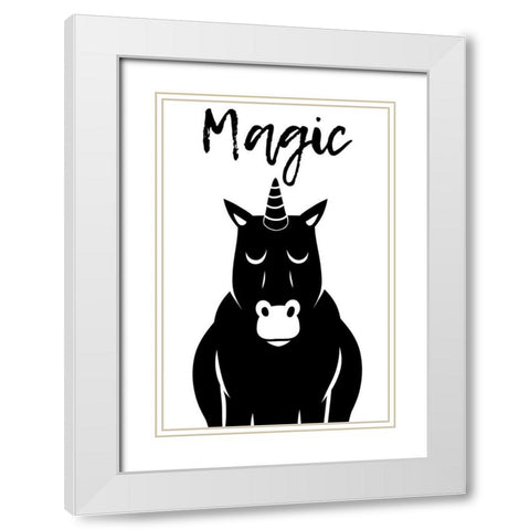 Magical Friend White Modern Wood Framed Art Print with Double Matting by Prime, Marcus