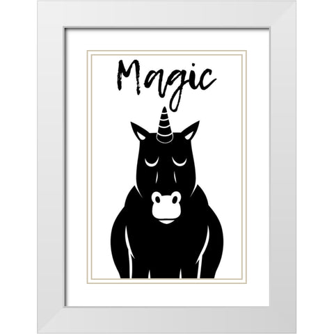 Magical Friend White Modern Wood Framed Art Print with Double Matting by Prime, Marcus