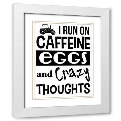 Running On Crazy White Modern Wood Framed Art Print with Double Matting by Prime, Marcus