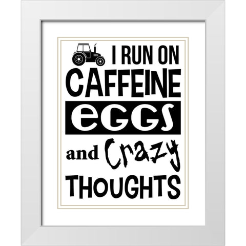 Running On Crazy White Modern Wood Framed Art Print with Double Matting by Prime, Marcus