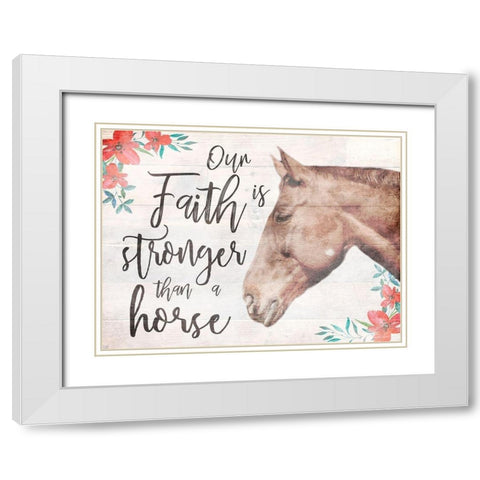 Strong Faith 1 White Modern Wood Framed Art Print with Double Matting by Prime, Marcus