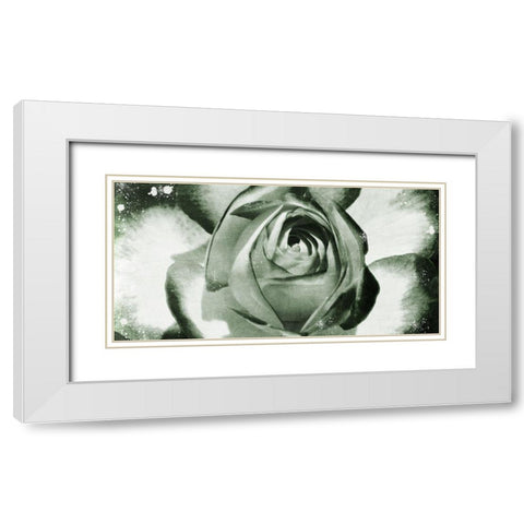 Floral Droplets White Modern Wood Framed Art Print with Double Matting by Prime, Marcus