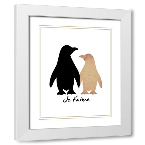 Love Birds 1 White Modern Wood Framed Art Print with Double Matting by Prime, Marcus