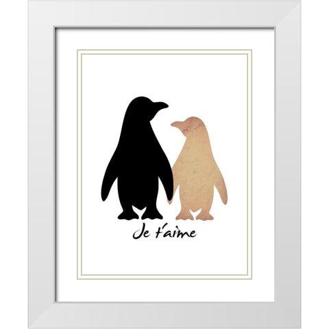 Love Birds 1 White Modern Wood Framed Art Print with Double Matting by Prime, Marcus