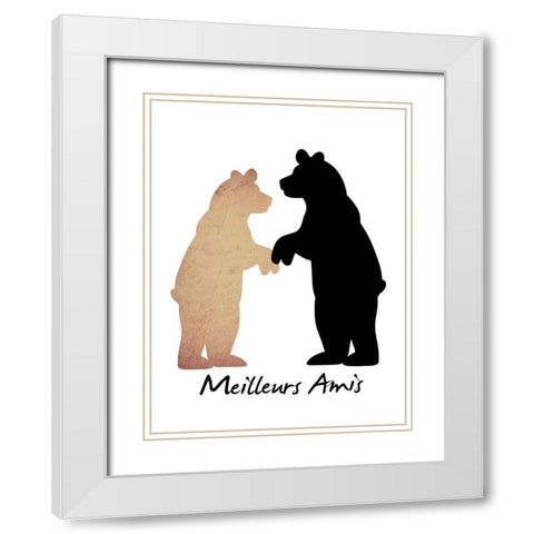 Best Friends 1 White Modern Wood Framed Art Print with Double Matting by Prime, Marcus