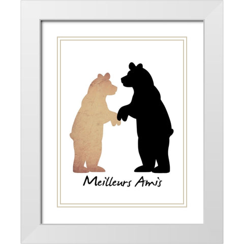 Best Friends 1 White Modern Wood Framed Art Print with Double Matting by Prime, Marcus