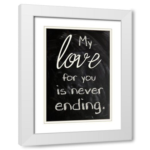 Never Ending 1 White Modern Wood Framed Art Print with Double Matting by Prime, Marcus
