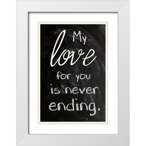 Never Ending 1 White Modern Wood Framed Art Print with Double Matting by Prime, Marcus