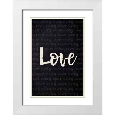 Never Ending 2 White Modern Wood Framed Art Print with Double Matting by Prime, Marcus