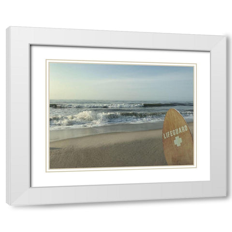 Lifeguard Watch White Modern Wood Framed Art Print with Double Matting by Prime, Marcus