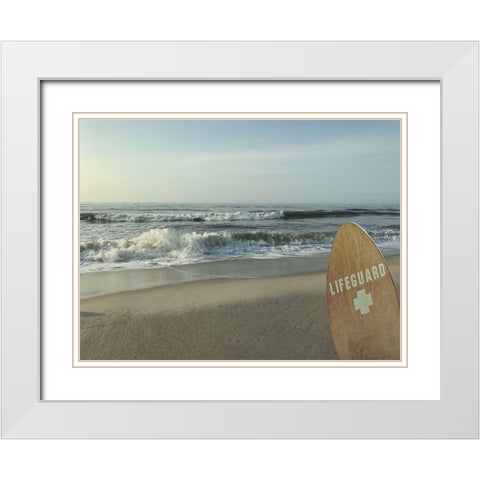 Lifeguard Watch White Modern Wood Framed Art Print with Double Matting by Prime, Marcus