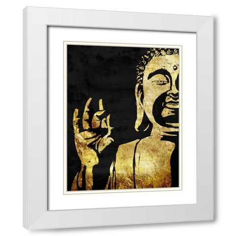 Lustrous Buddha White Modern Wood Framed Art Print with Double Matting by Prime, Marcus