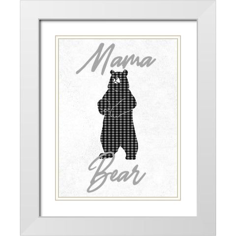 Mama Bear White Modern Wood Framed Art Print with Double Matting by Prime, Marcus
