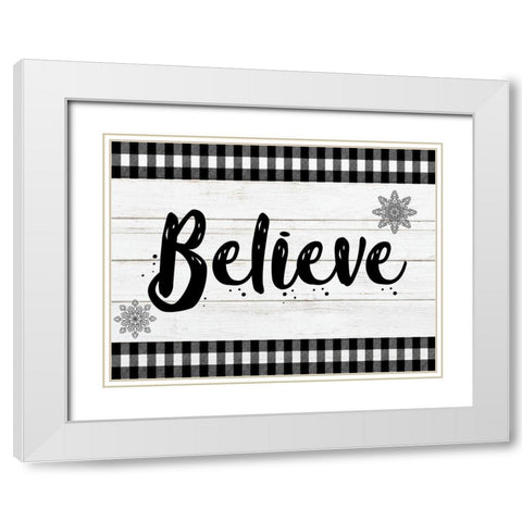 Vintage Believe 1 White Modern Wood Framed Art Print with Double Matting by Prime, Marcus