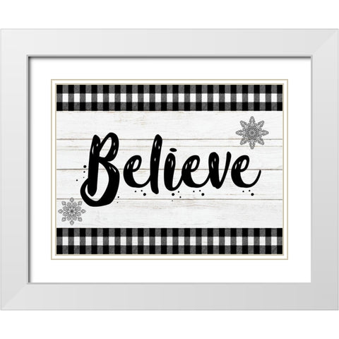Vintage Believe 1 White Modern Wood Framed Art Print with Double Matting by Prime, Marcus