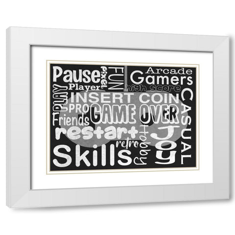 Gaming Love 1 White Modern Wood Framed Art Print with Double Matting by Prime, Marcus