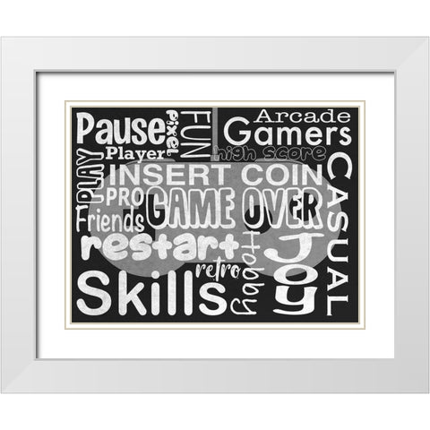 Gaming Love 1 White Modern Wood Framed Art Print with Double Matting by Prime, Marcus