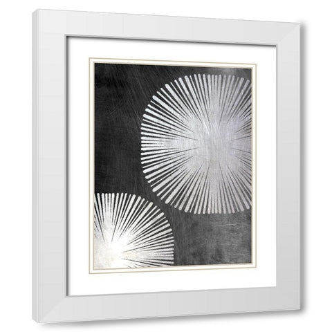 Metallic Star Shine 1 White Modern Wood Framed Art Print with Double Matting by Prime, Marcus