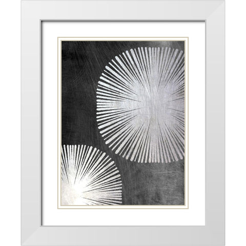 Metallic Star Shine 1 White Modern Wood Framed Art Print with Double Matting by Prime, Marcus
