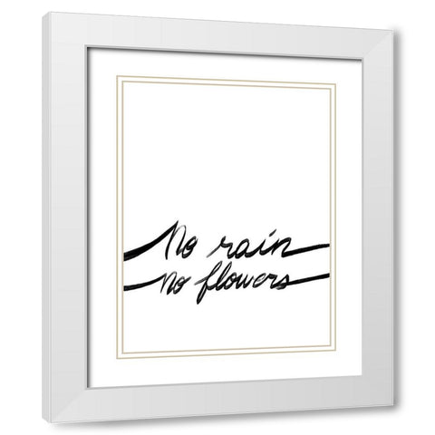 No Rain White Modern Wood Framed Art Print with Double Matting by Prime, Marcus