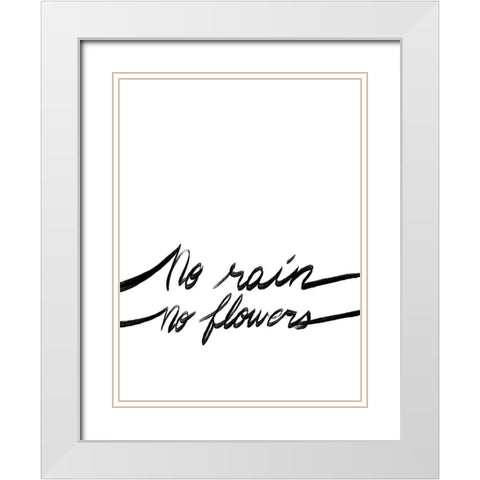 No Rain White Modern Wood Framed Art Print with Double Matting by Prime, Marcus