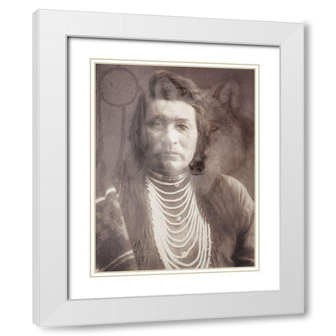 Wolf Dreamer White Modern Wood Framed Art Print with Double Matting by Prime, Marcus