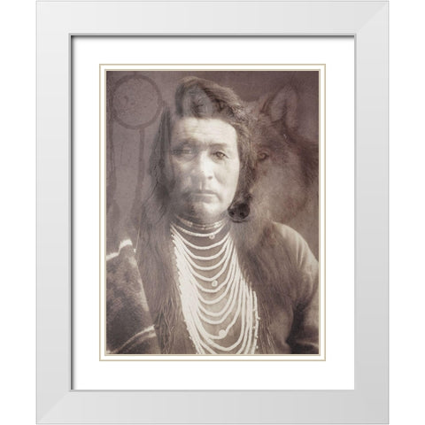 Wolf Dreamer White Modern Wood Framed Art Print with Double Matting by Prime, Marcus