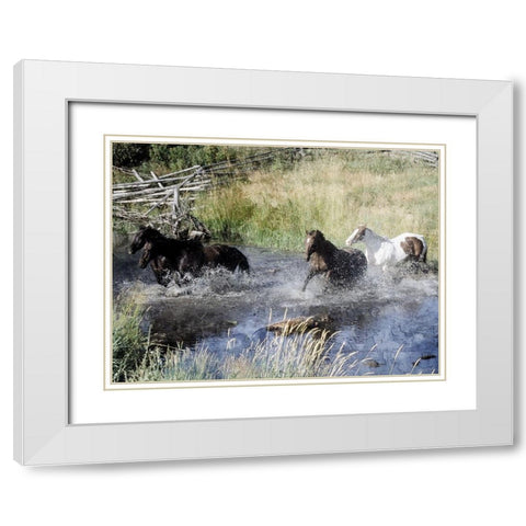 River Roads 1 White Modern Wood Framed Art Print with Double Matting by Prime, Marcus