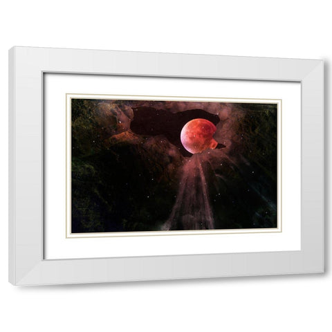 Moonlit Caves 1 White Modern Wood Framed Art Print with Double Matting by Prime, Marcus