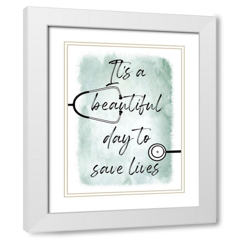 Saving Lives 1 White Modern Wood Framed Art Print with Double Matting by Prime, Marcus