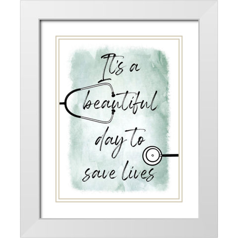 Saving Lives 1 White Modern Wood Framed Art Print with Double Matting by Prime, Marcus