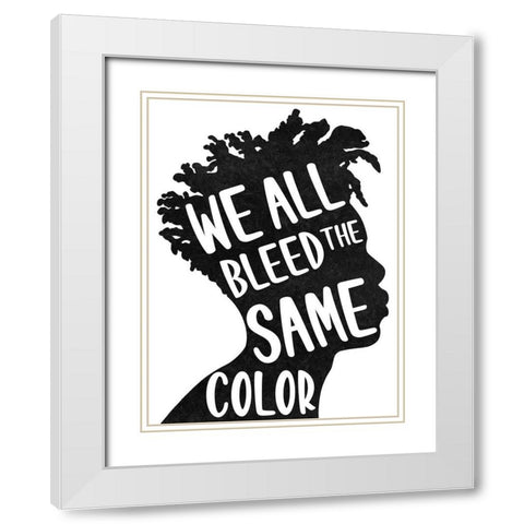 Color Equality 1 White Modern Wood Framed Art Print with Double Matting by Prime, Marcus