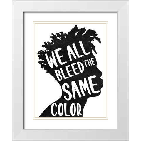 Color Equality 1 White Modern Wood Framed Art Print with Double Matting by Prime, Marcus