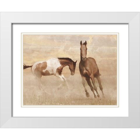 Running Free 2 White Modern Wood Framed Art Print with Double Matting by Prime, Marcus