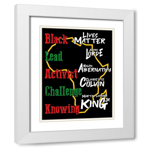 Powerful Leaders White Modern Wood Framed Art Print with Double Matting by Prime, Marcus