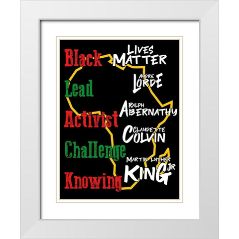 Powerful Leaders White Modern Wood Framed Art Print with Double Matting by Prime, Marcus