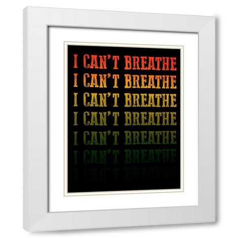 Cant Breathe 1 White Modern Wood Framed Art Print with Double Matting by Prime, Marcus