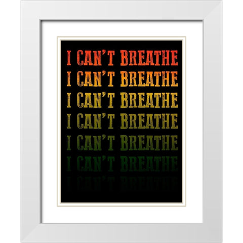 Cant Breathe 1 White Modern Wood Framed Art Print with Double Matting by Prime, Marcus