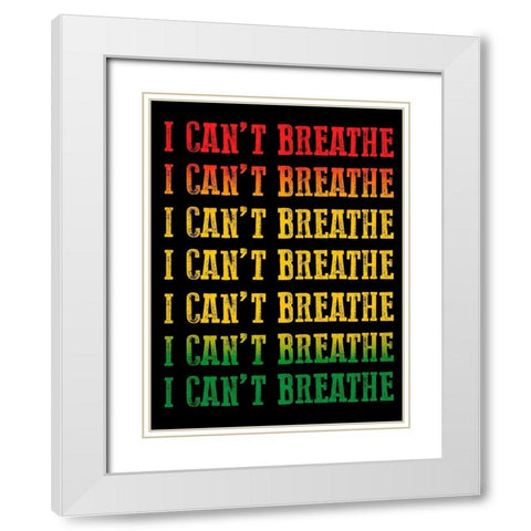 Cant Breathe 2 White Modern Wood Framed Art Print with Double Matting by Prime, Marcus