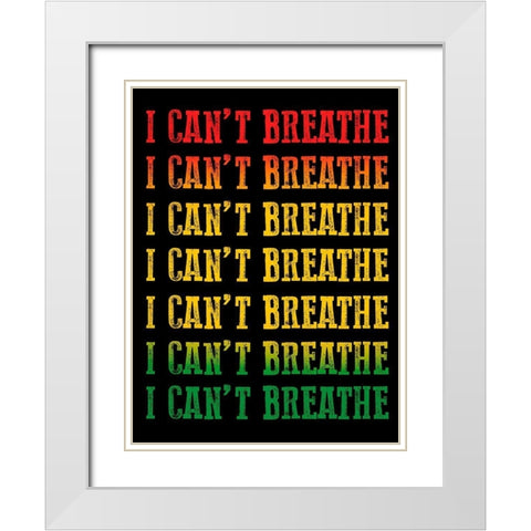 Cant Breathe 2 White Modern Wood Framed Art Print with Double Matting by Prime, Marcus